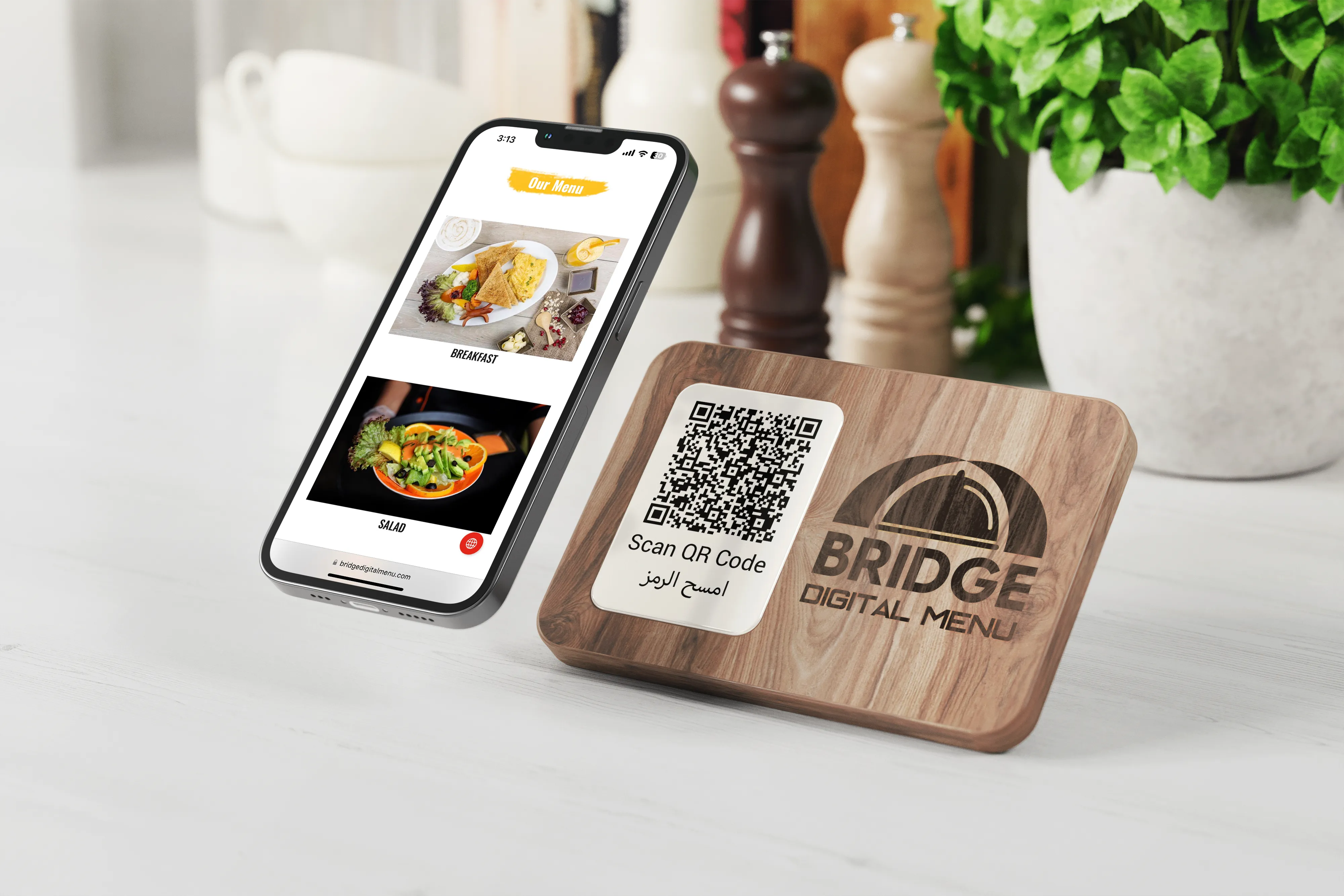 Bridge Digital Menu Contactless QR Code